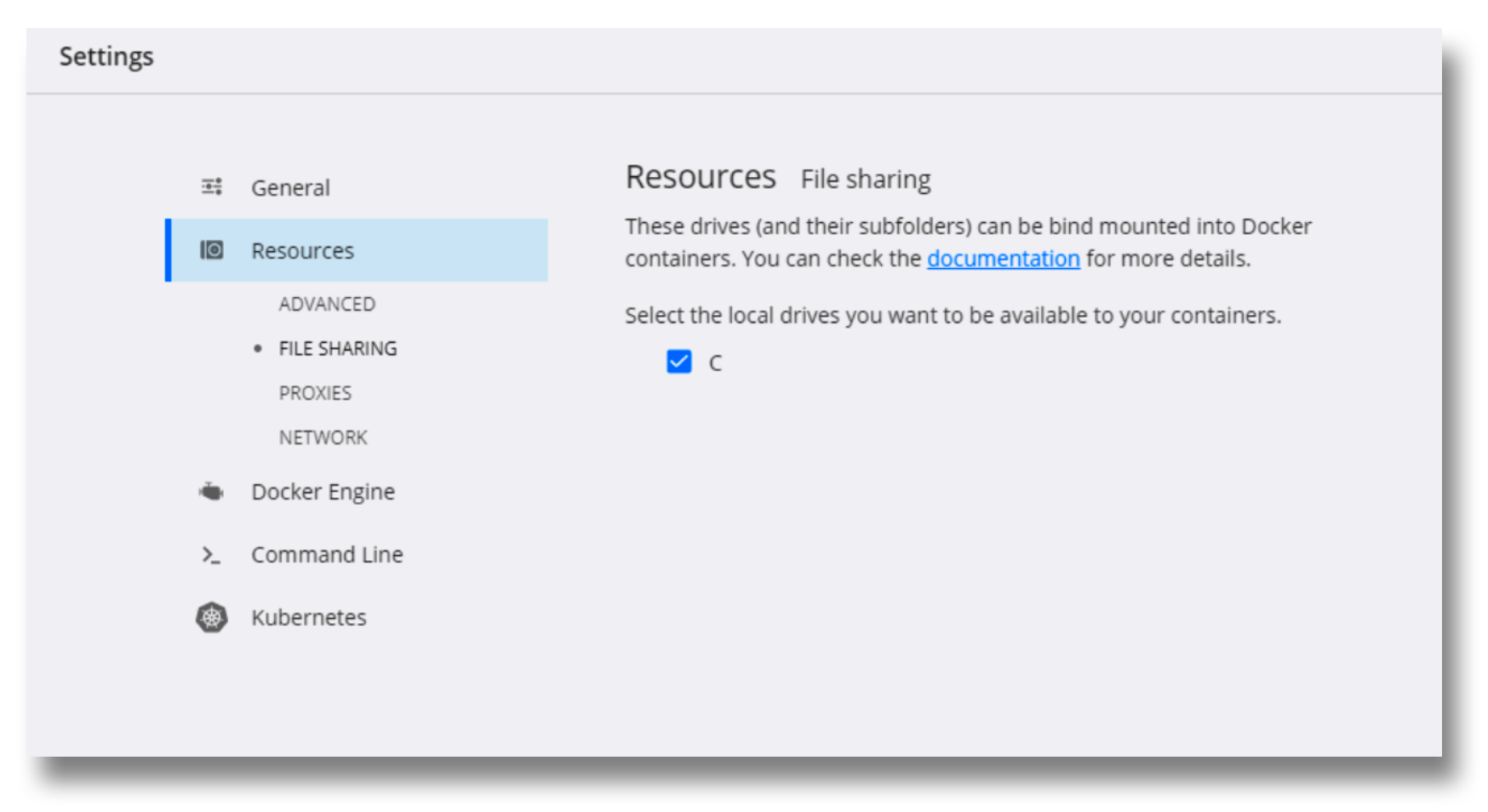 configure Docker VM